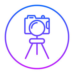 Tripod Camera Vector Icons