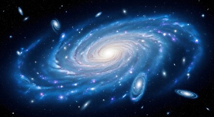 Majestic Spiral Galaxy Illuminates Deep Space Vastness