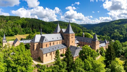 Exploring the Breathtaking Beauty of Medieval Monastery amidst Green Valleys