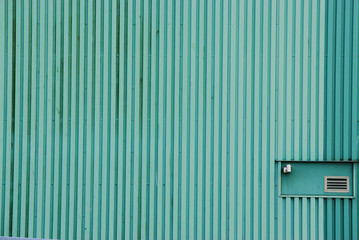 Green metal siding