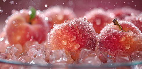 strawberry in ice