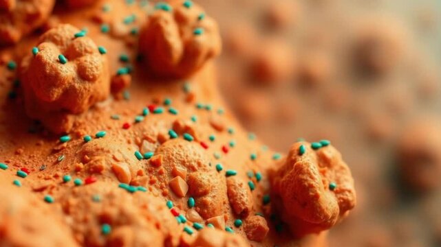 Closeup orange confectionery