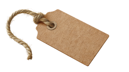 blank price tag on white background