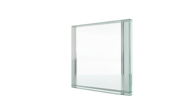 clear glass slap on white background