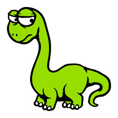 Brachiosaurus Dinosaur Sad Annoyed Tired Comic Long Neck