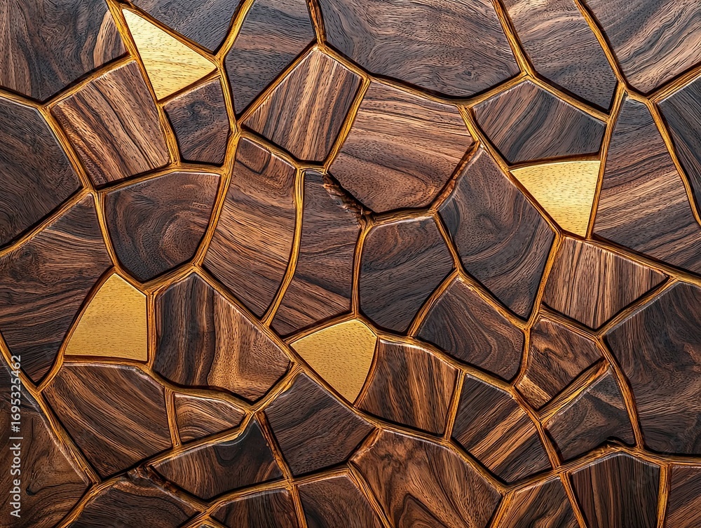 Poster intricate wood and gold pattern forming a stunning abstract background for design projects