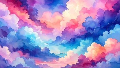 Colorful vibrant cloudscape