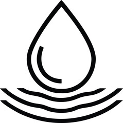Stylized water droplet icon symbolizing purity and hydration