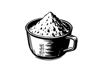 Flour hand drawn sketch vector illustration
