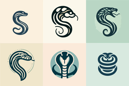 snake head set illustration