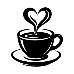 Coffee Cup Vector Illustration – Hot Drink, Tea, Café Logo Design
