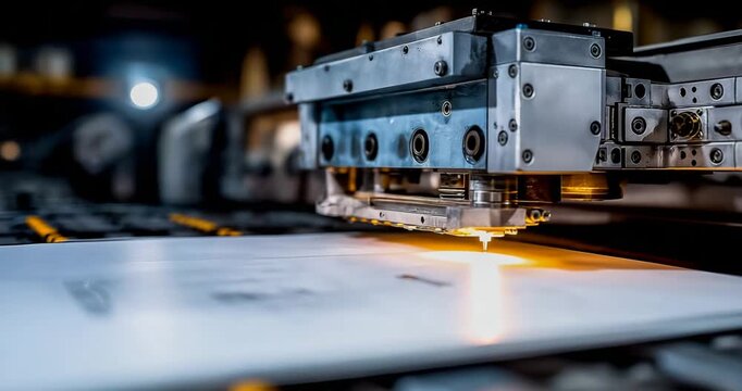 Prepress computer-to-plate machine exposing a large metal plate over-the-shoulder push-in cool LED backlight precise and technical