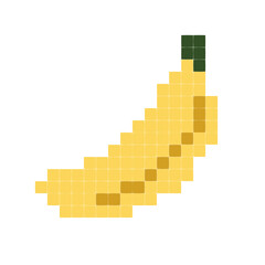 Fototapeta premium Banana in Pixel Art