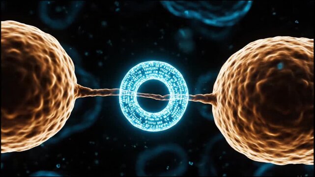 Bacteria Transfer Plasmid DNA, Microscopic Conjugation View