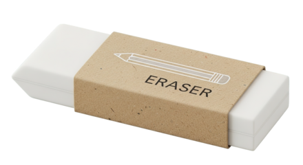 White Eraser with Kraft Paper Wrapper