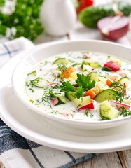 Creamy cold soup with vegetables (1)