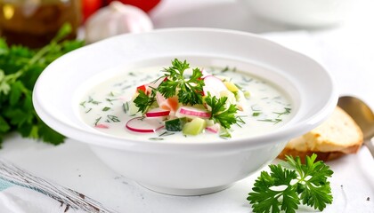 Creamy Cold Soup with Vegetables