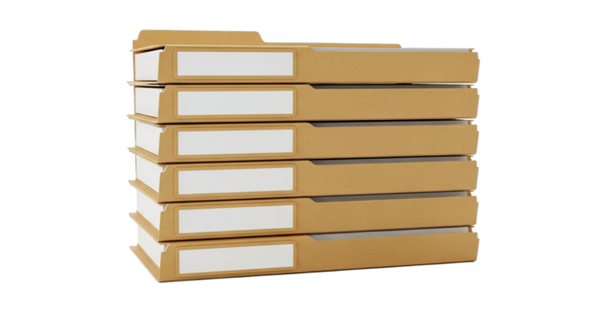 Stack of Cardboard File Folders Office Organization