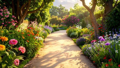Sunlit garden path (1)