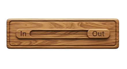 Wooden Slider Control Interface Element