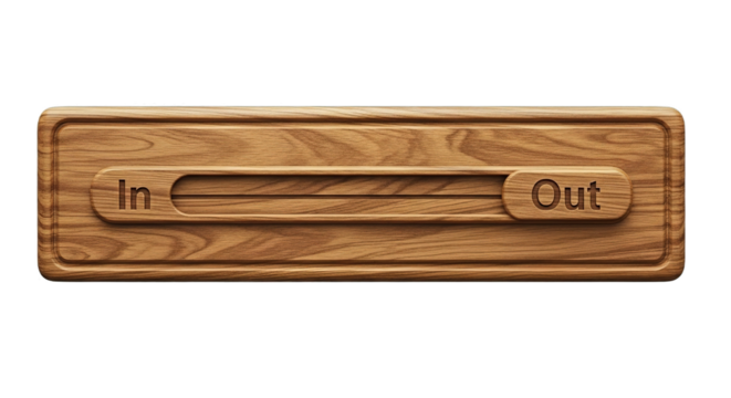 Wooden Slider Control Interface Element