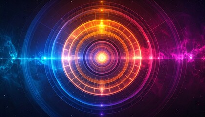 Fototapeta premium X-ray diagram of concentric circles symbolizing corporate networks