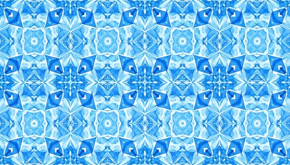 Intricate blue geometric pattern