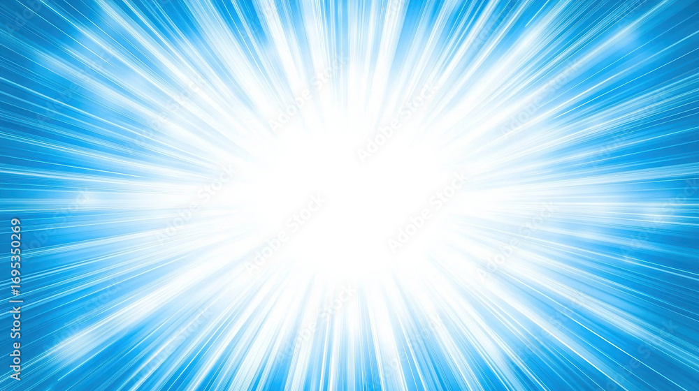 Poster bright blue burst of light abstract background with radiating lines and dynamic energy patterns for 