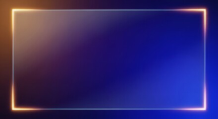 Obraz premium OLED glass glow gradient background with edge‑lit corners and clean copy space
