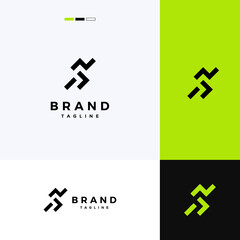 vector logo of lines forming a running person