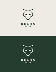 logo design of lines forming a wolf's head