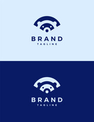 wifi bear head logo design