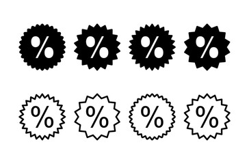 Discount icon logo design. Discount tag sign and symbol