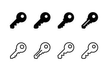 Key icon logo design. Key sign and symbol.