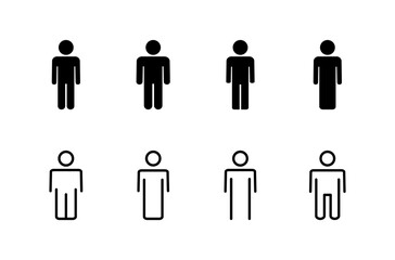 Man icon logo design. male sign and symbol. human symbol