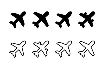 Plane icon logo design. Airplane sign and symbol. Flight transport symbol. Travel sign. aeroplane