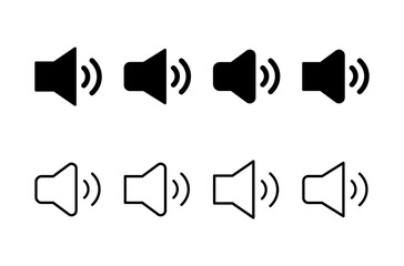 Speaker icon logo design. volume sign and symbol. loudspeaker icon. sound symbol