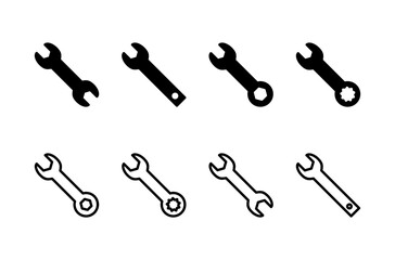 Wrench icon logo design. repair icon. tools sign and symbol