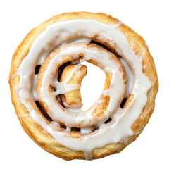 Fototapeta premium Glazed Cinnamon Roll with Swirled Icing
