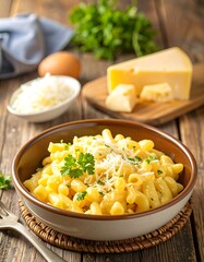 Creamy pasta dish with cheese