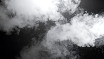 Abstract smoky plumes against a dark background