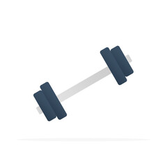 Dumbbell icon, flat colored vector. Modern and minimalist design.