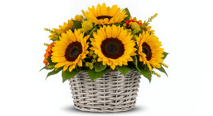 Obraz premium sunflower in a basket