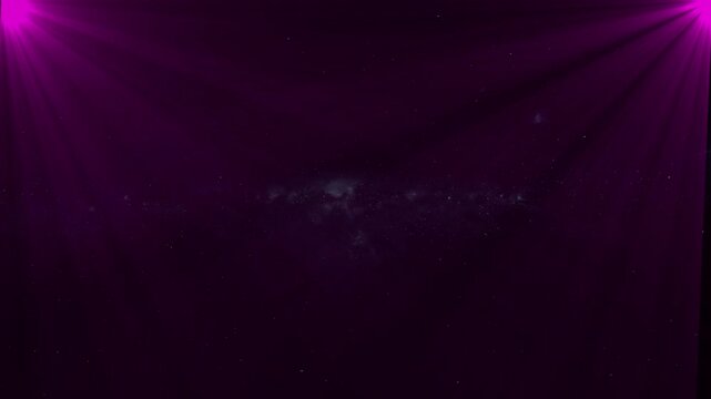 Dynamic purple color Light Burst Abstract Background Energy Explosion Effect Digital Art Design for. Light rays motion on black background. Two stage lights animation