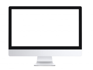 Fototapeta premium Modern computer monitor with a minimalist design on a transparent background