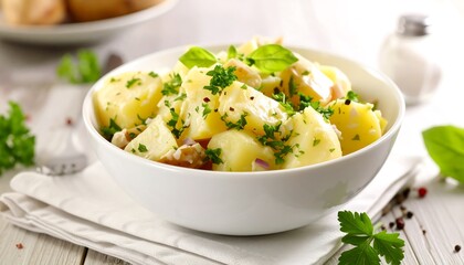 Creamy potato salad in a bowl (1)
