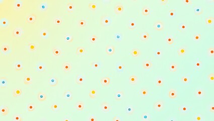 A light green background features a cheerful pattern of small, colorful circles, creating a playful and soothing design.