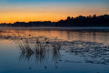 sunrise over the river