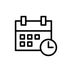 Calendar icon symbol for apps and websites. Calender sign and symbol. Schedule icon symbol
