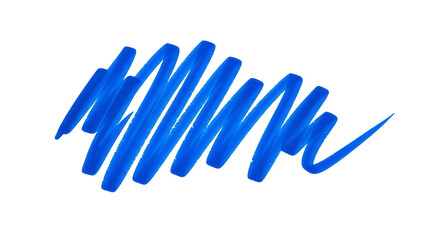 Obraz premium Abstract Blue Brush Stroke On Black